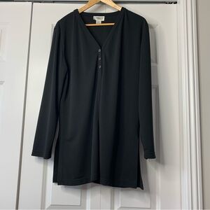 PORTS  International VINTAGE  Black Long Sleeve Cardigan Women’s Size L